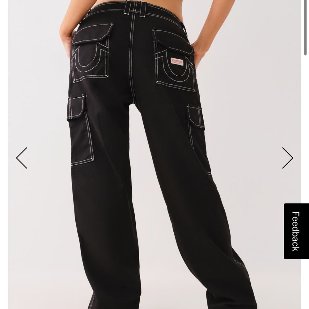 true religion black cargo pants